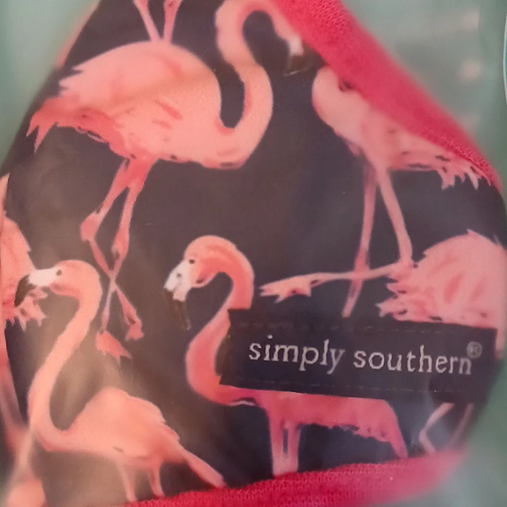 Simply Southern Pink Flamingo Face Mask Kids 2-12 cloth face mask new